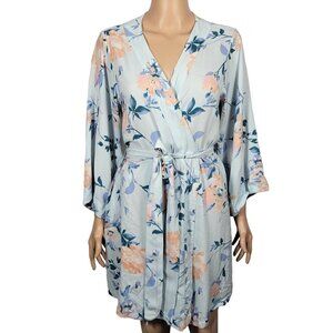 Yumi Kim Women's Dream Lover Bridal Light Blue Something Blue Floral Robe Size M